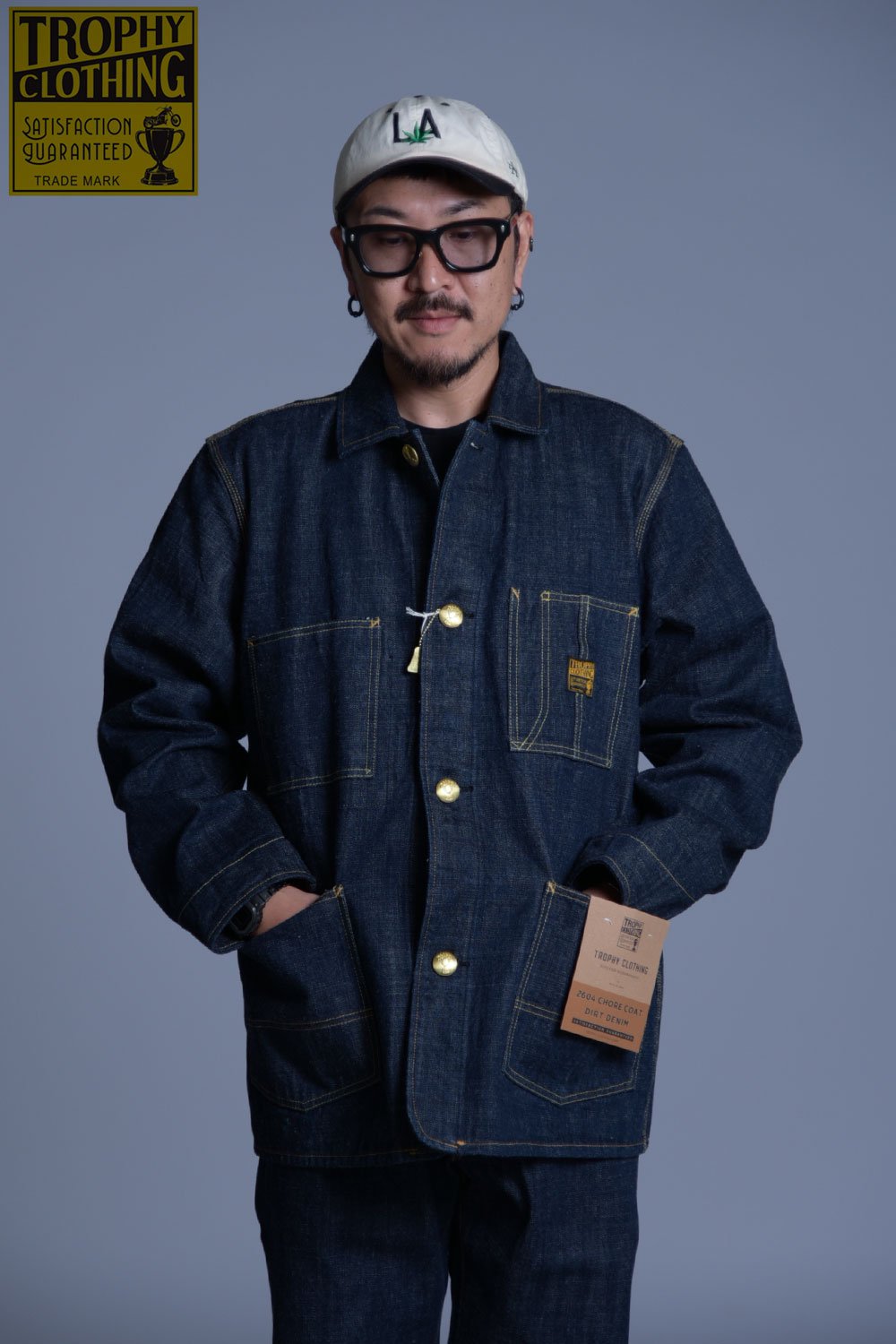 TROPHY CLOTHING(トロフィークロージング) デニムカバーオールジャケット 2604 Chore Jacket Dirt Denim  通販正規取扱 | ハーレムストア公式通販サイト