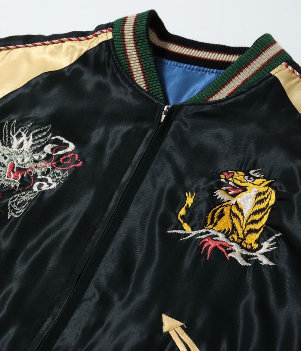 テーラー東洋　スカジャン　スーベニアジャケット　日本地図　富士　龍　黒　カーキ テーラー東洋 スカジャン スーベニアジャケット 日本地図 富士 龍 黒