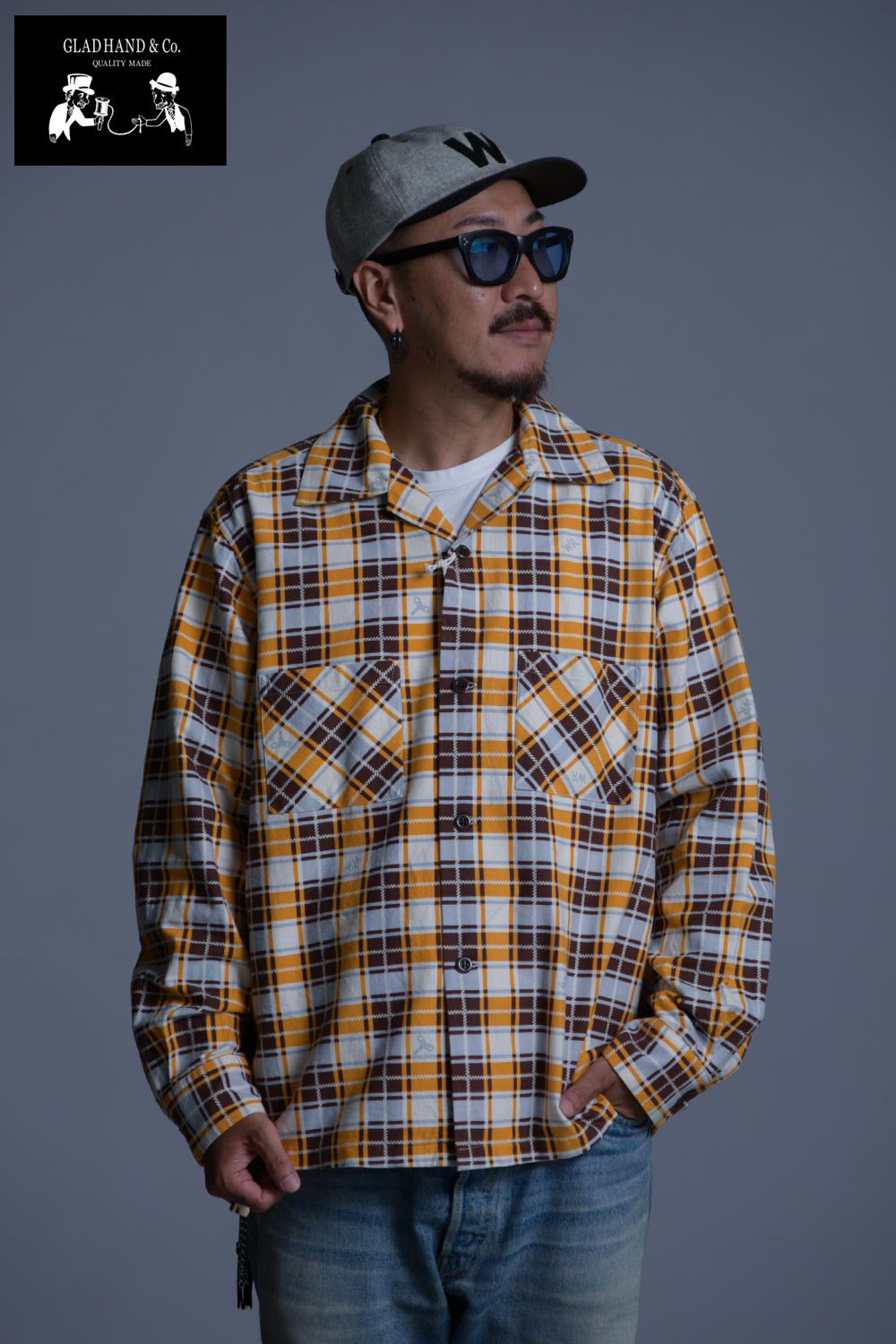 GLADHAND(グラッドハンド) チェックワークシャツ WIND UP - L/S CHECK SHIRTS WRD-24-AW-07 通販正規取扱  | ハーレムストア公式通販サイト