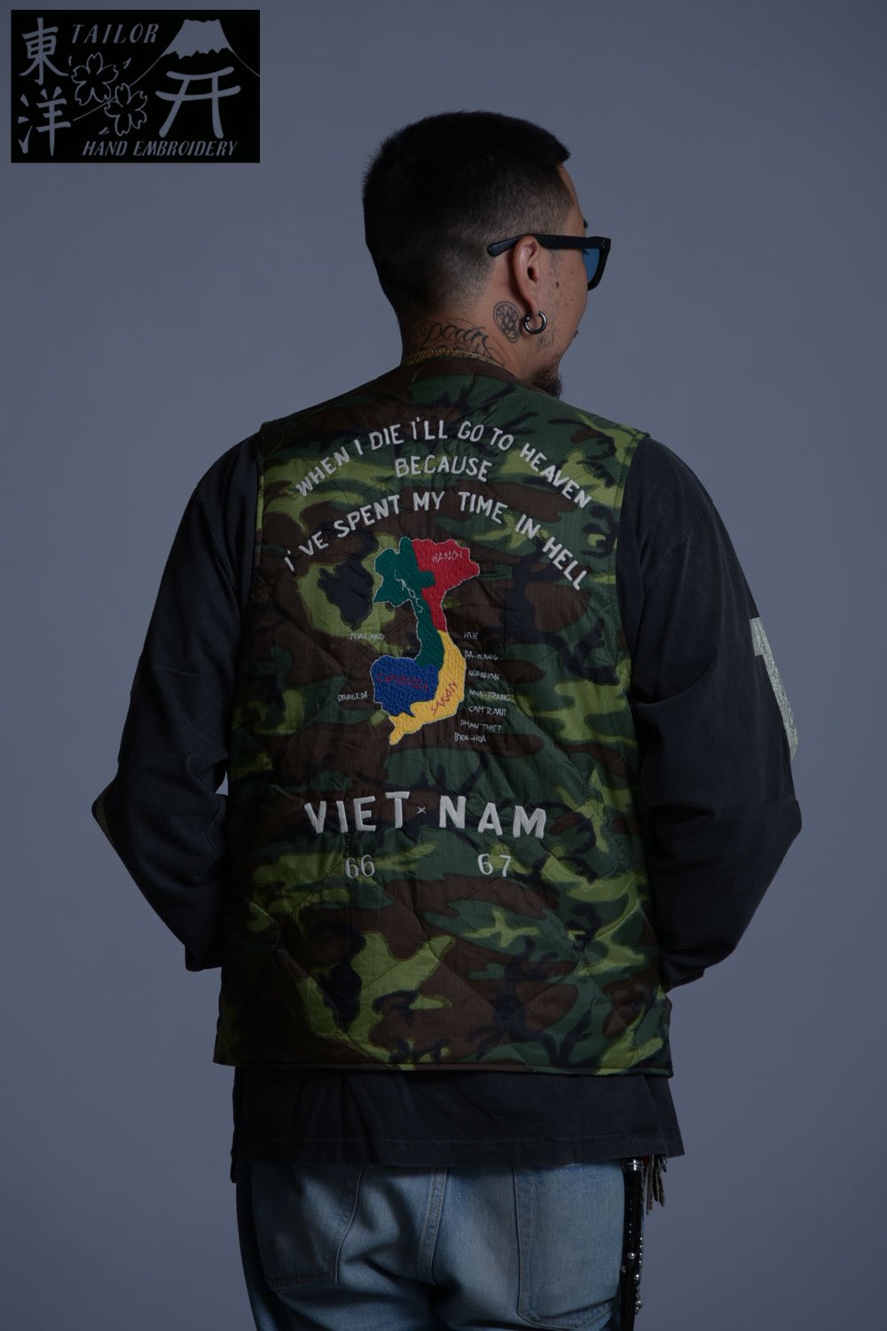 テーラー東洋 スーベニアベスト Mid 1960s Style Vietnam Liner Vest “VIETNAM MAP” TT15549  通販正規取扱 | ハーレムストア公式通販サイト