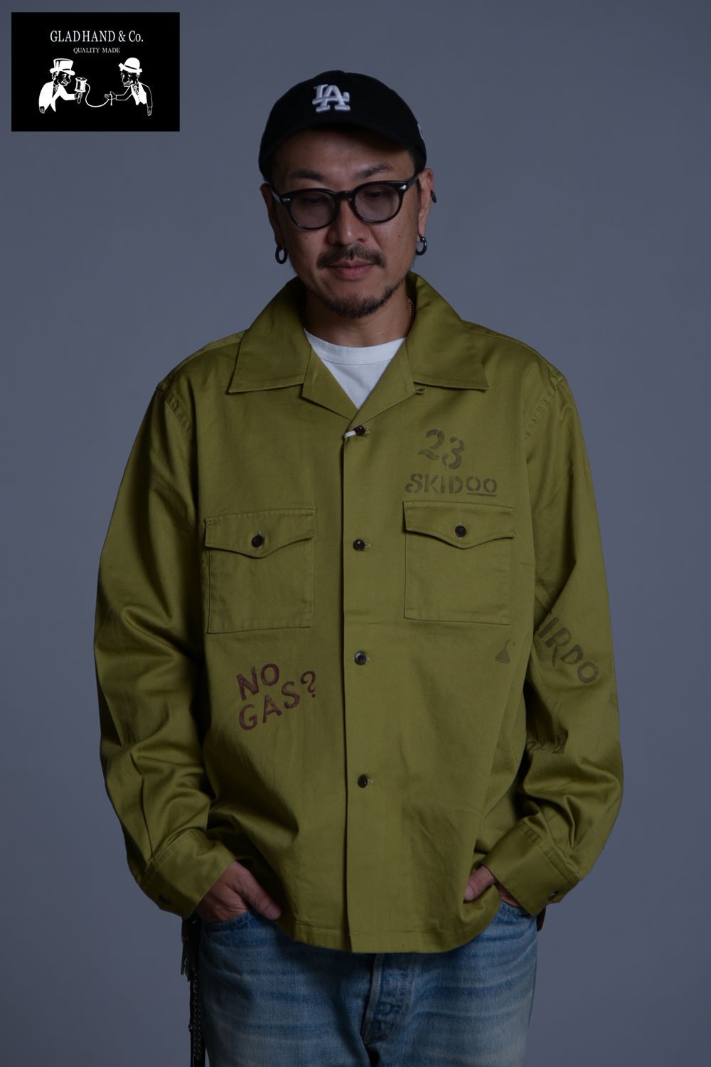 GLADHAND(グラッドハンド) ロングスリーブワークシャツ L/S WORK SHIRTS WRD-24-AW-08 通販正規取扱 |  ハーレムストア公式通販サイト