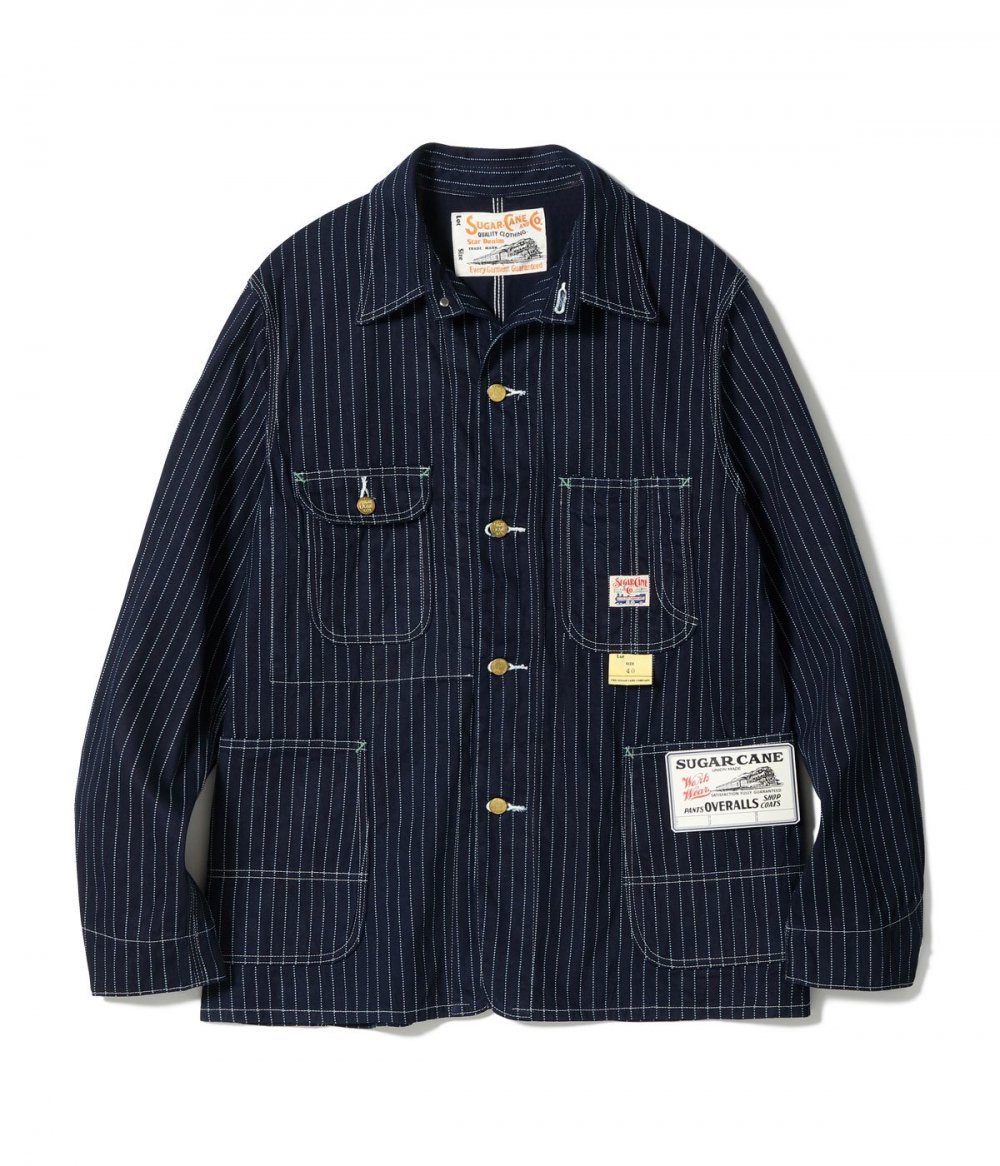 SUGAR CANE(シュガーケーン) ウォバッシュストライプワークジャケット 9oz. WABASH STRIPE WORK COAT  SC15658 通販正規取扱 | ハーレムストア公式通販サイト