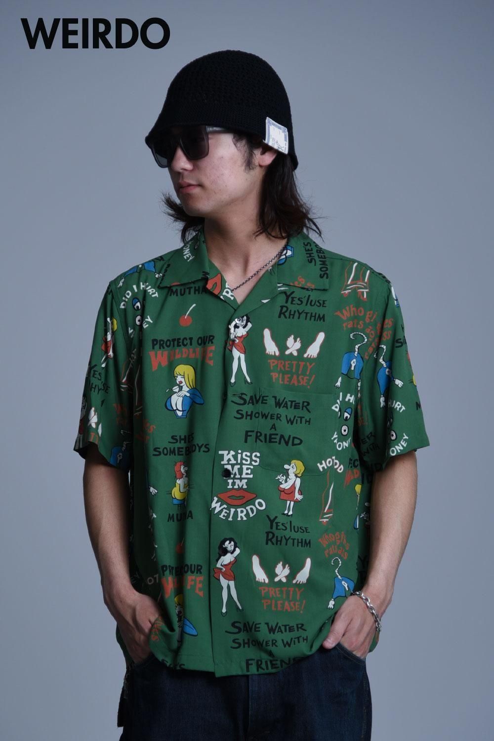 WEIRDO(ウィアード) レーヨンシャツ SEXY? - S/S SHIRTS WRD5110