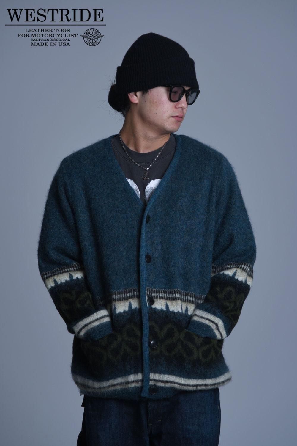 W.L.T モヘアカーディガン WESTRIDE(ウエストライド) モヘアカーディガン VINTAGE MOHAIR ARGYLE