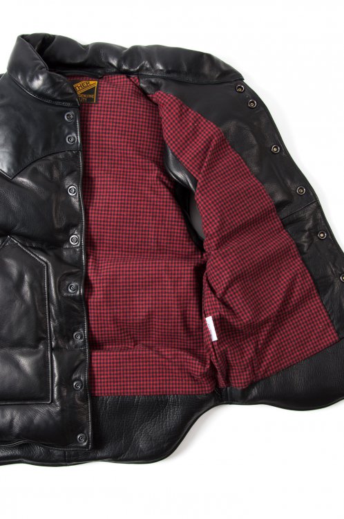 Y'2 LEATHER(ワイツーレザー) レザーダウンベスト STEER OIL DOWN VEST