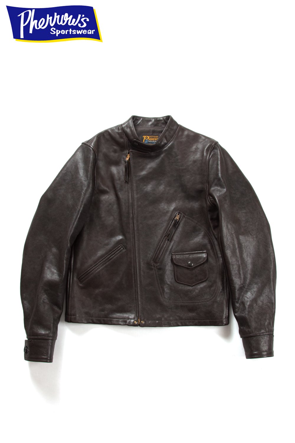 30,000円PHERROWS  MOTOR CYCLE Leather Jacket 42
