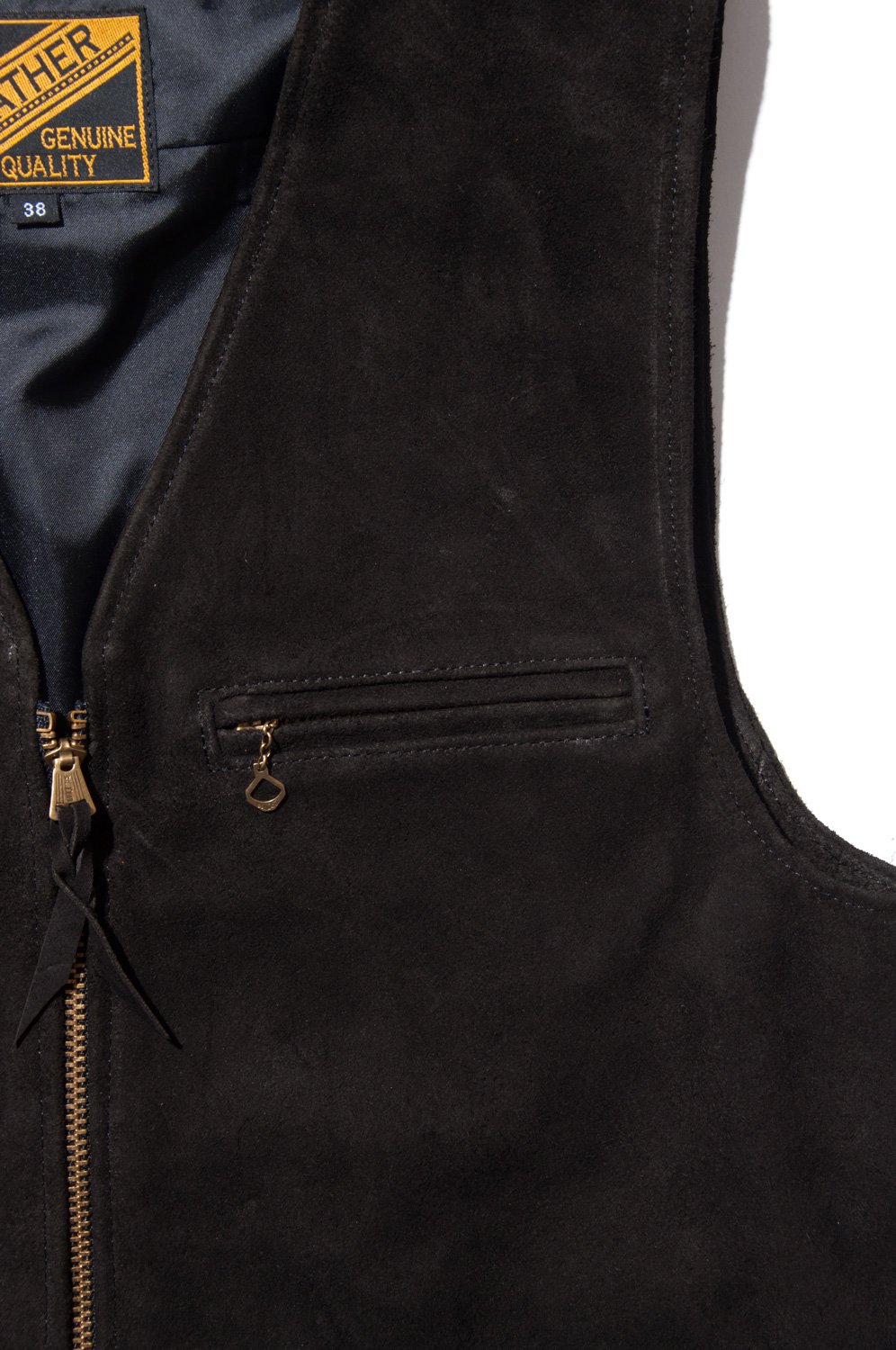 Y'2 LEATHER(ワイツーレザー) カウスエードベスト COW SUEDE ZIP VEST