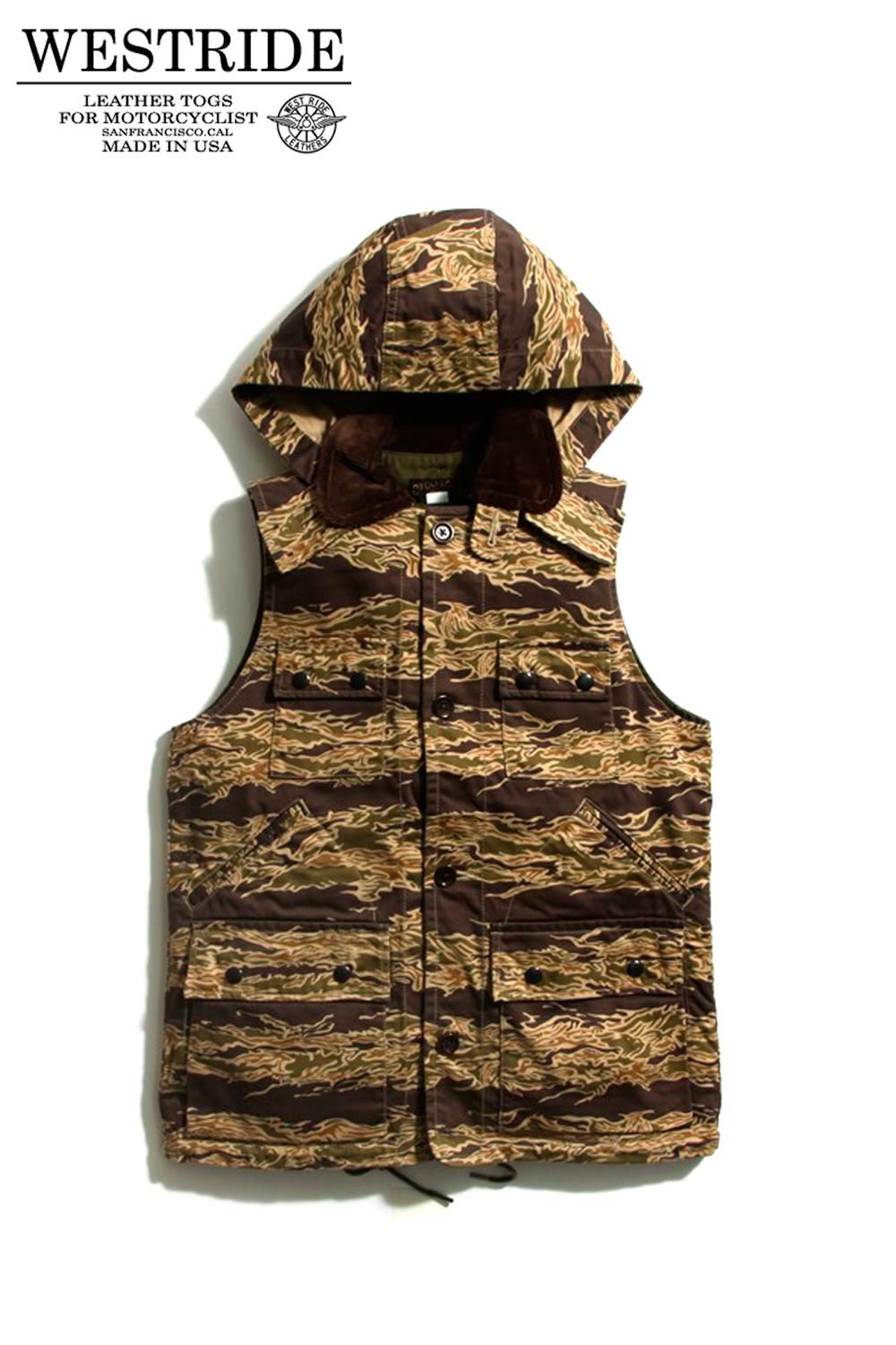 WESTRIDE(ウエストライド) ハンティングベスト SEVEN POCKET HUNT VEST CAMO MB1518 通販正規取扱 |  ハーレムストア