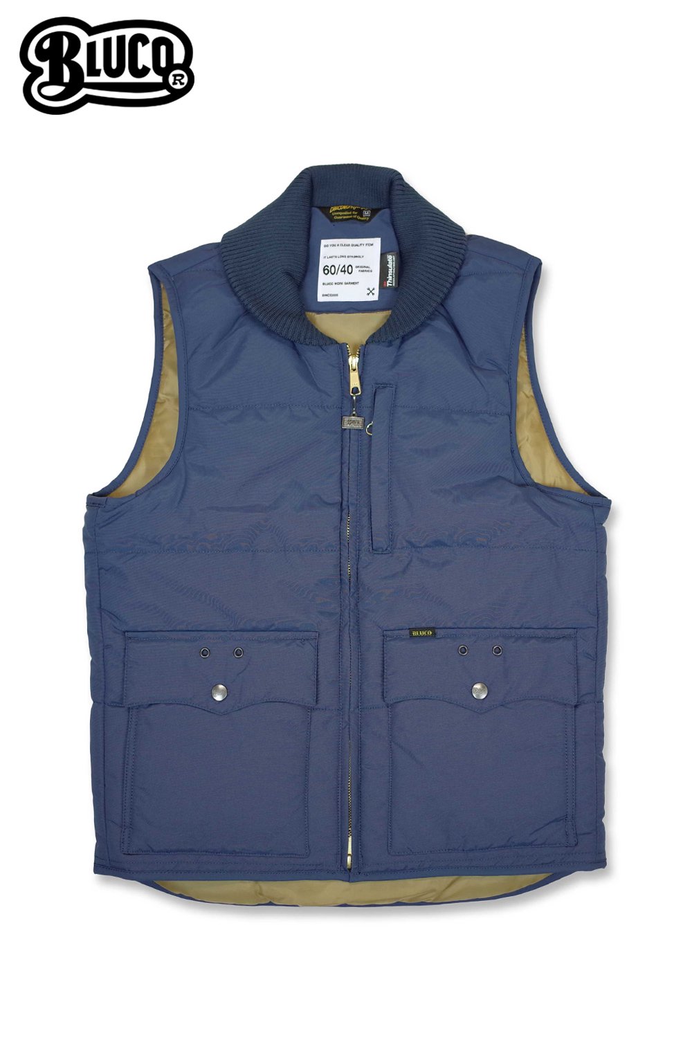 BLUCO(ブルコ) ワークリブベスト WORK RIB VEST OL-044 通販正規取扱 | ハーレムストア