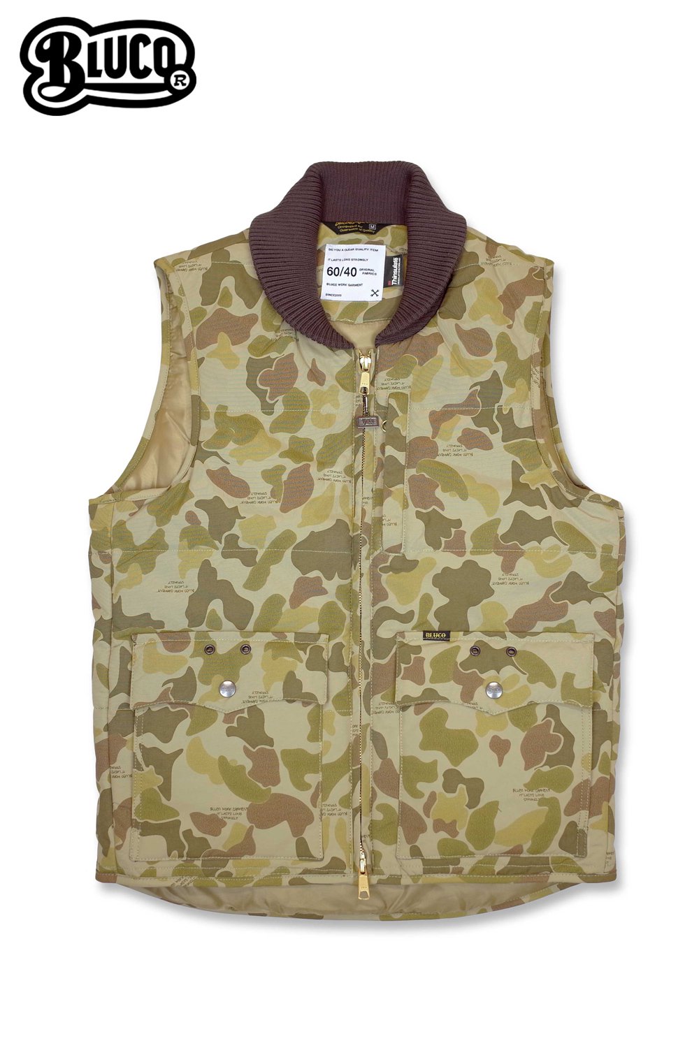 BLUCO(ブルコ) ワークリブベスト WORK RIB VEST OL-044 通販正規取扱