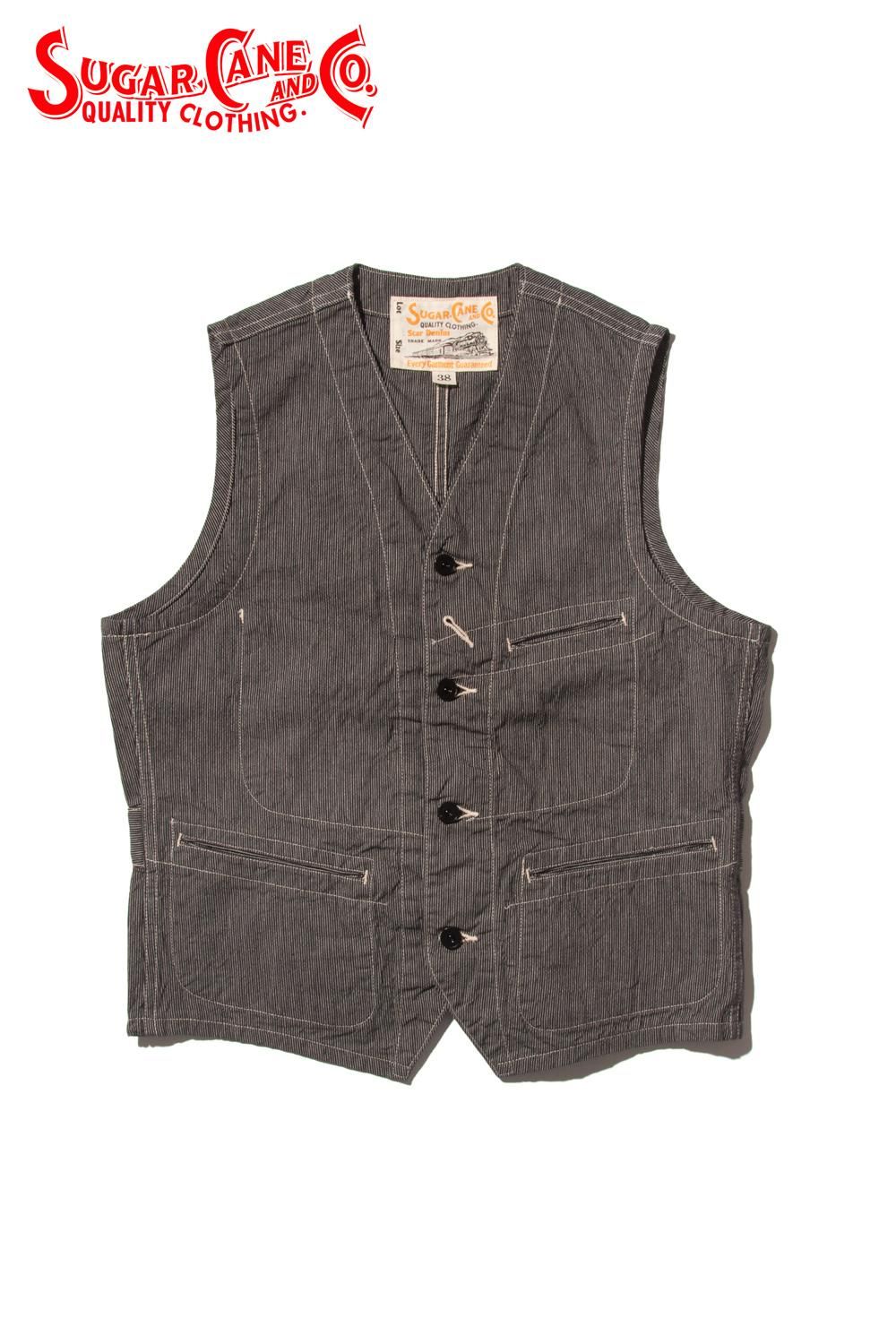 SUGAR CANE(シュガーケーン) ワークベスト JEAN CORD WORK VEST 