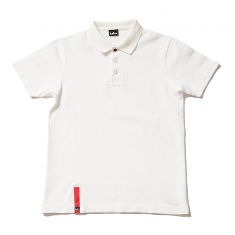 DUBON KANOKO POLO（WHT）鹿の子ポロシャツ（白）