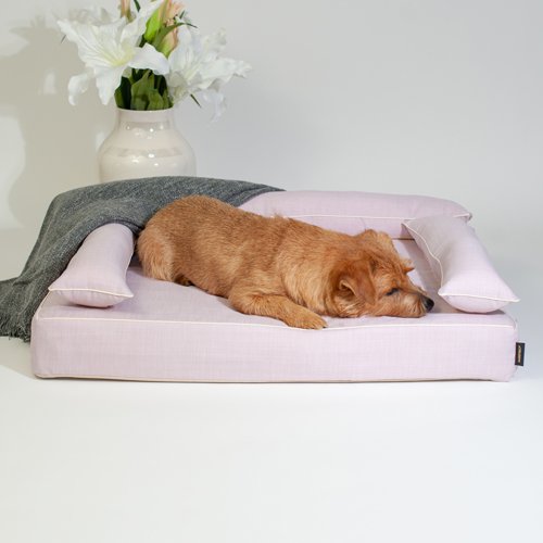クッション付きベッドカバー：オルガ【ピンク】 - 犬のベッド｜アンベルソ