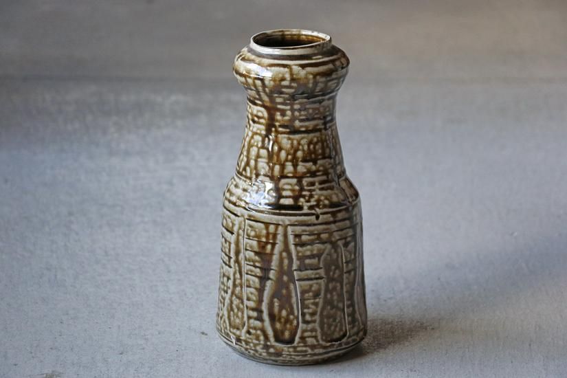 美品】高岡銅器 宏采作 花瓶 花入 工芸品共箱 （敬老の日特集