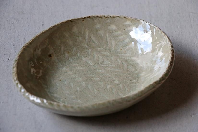 まゆみ出品 mooshuleek -ムーシュリーク- まゆみ窯 透明釉 象嵌 グラタン鉢