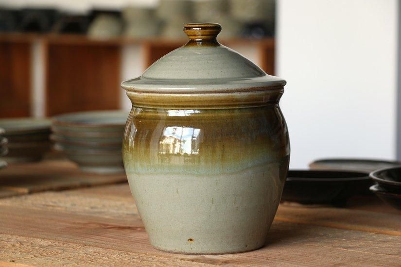 mooshuleek -ムーシュリーク- まゆみ窯 透明・飴釉 蓋物