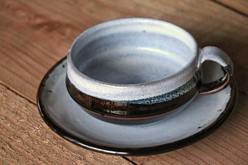 mooshuleek -ムーシュリーク- 丹波立杭焼 俊彦窯 掛分 スープカップ