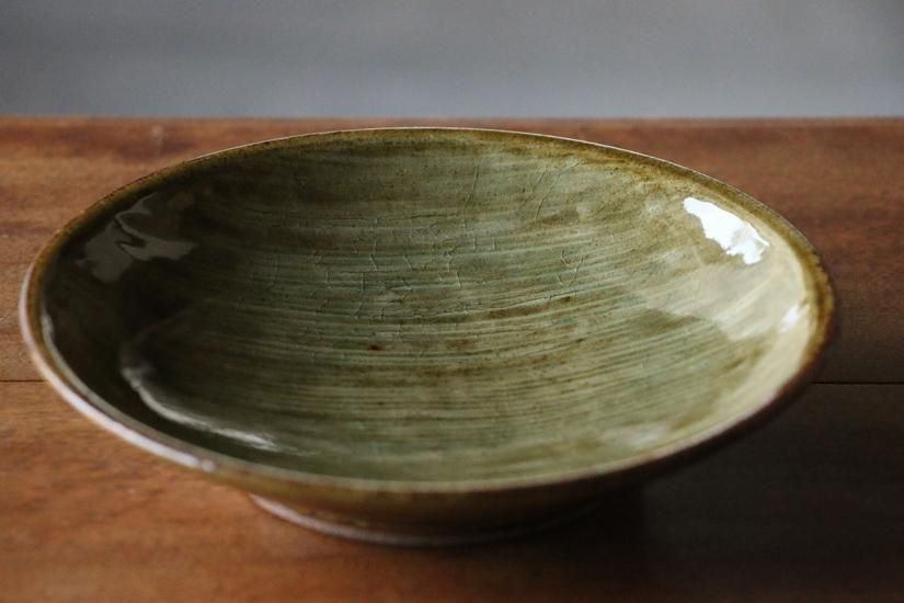 mooshuleek -ムーシュリーク- まゆみ窯 透明・黄透明釉 象嵌6寸皿