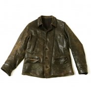 OLD SINGLE BREASTED HORSEHIDE CAR COAT
