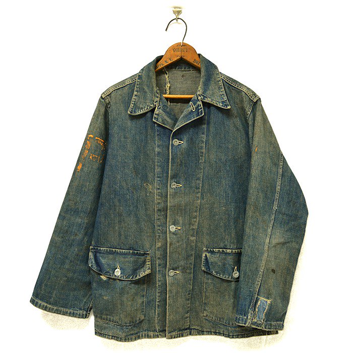 U.S.ARMY DENIM JACKET With PW STENCIL - 古着屋 ｜ mushroom