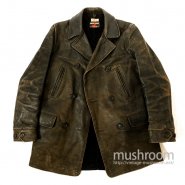 HERCULES DOUBLE BREASTED HORSEHIDE LEATHER CAR COAT