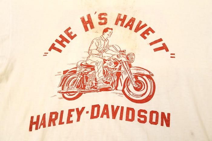 CHAMPION HARLEY-DAVIDSON T-SHIRT（ RARE PRINTED ） - 古着屋 