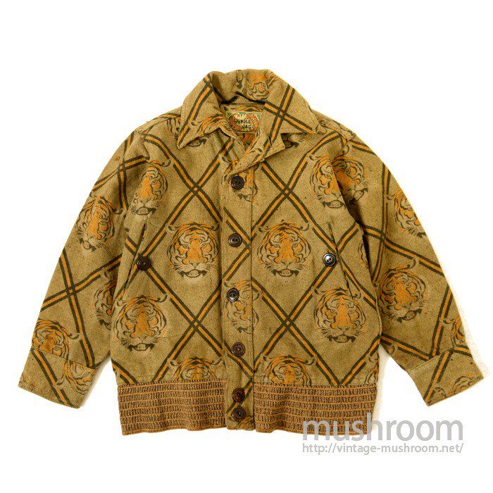 JUNGLE JAC TIGER FACE PRINTED WOOL SPORTS JACKET（ DEADSTOCK ）