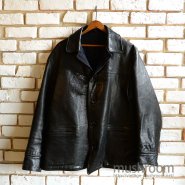OLD SINGLE BREASTED HORSEHIDE LEATHER CAR COAT