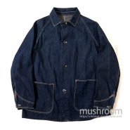 WW2 2POCKET DENIM COVERALL ONE WASHED 