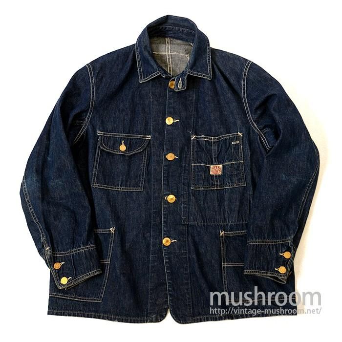 HEAD LIGHT DENIM COVERALL WITH CHINSTRAP - 古着屋 ｜ mushroom