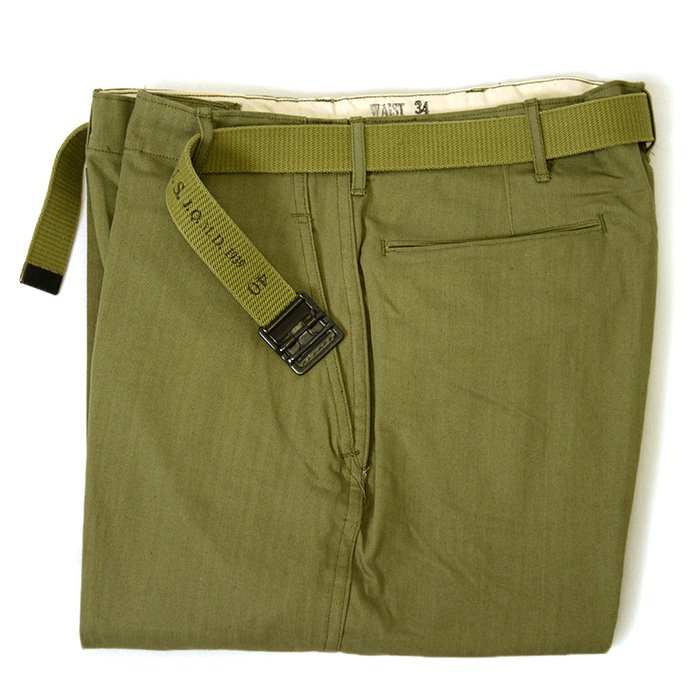U.S.ARMY M-1942 HBT TROUSER WITH BELT（ DEADSTOCK ）