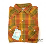 WRANGLER 800MW  PLAID COTTON WESTERN SHIRT DEADSTOCK 