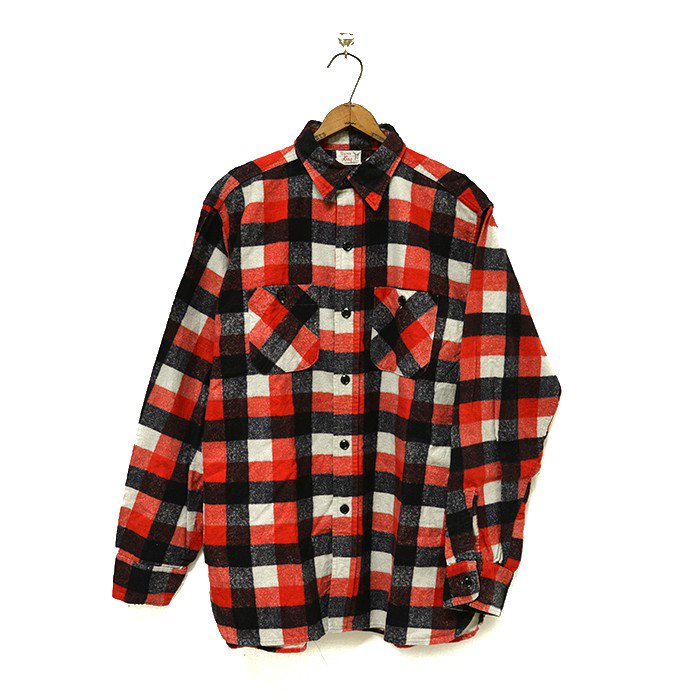 WINTER KING PLAID PRINT FLANNEL SHIRT（ ONE-WSHED ）