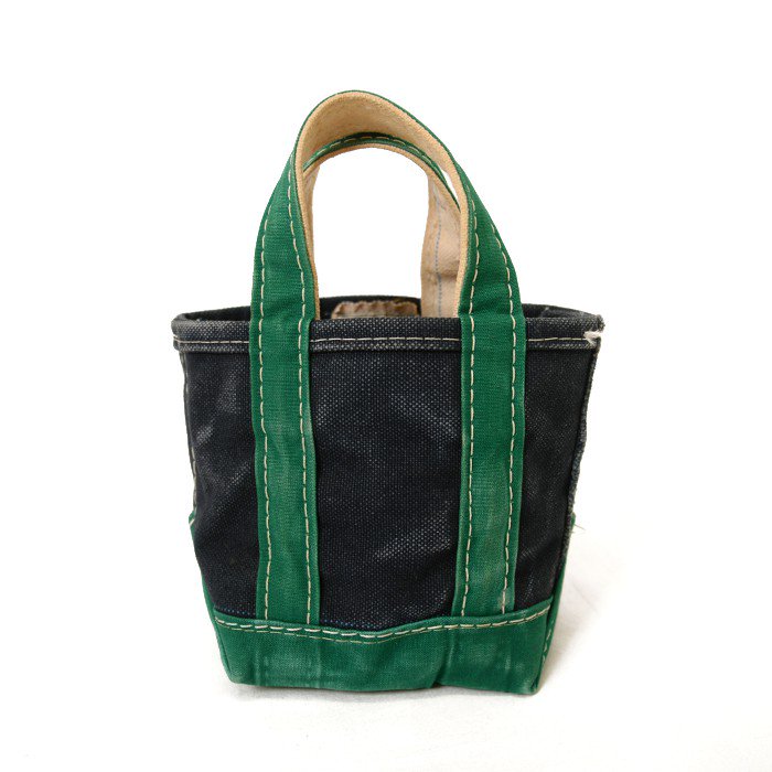 L.L.BEAN TWO-TONE CANVAS TOTE BAG（ NAVY AND GREEN  ）