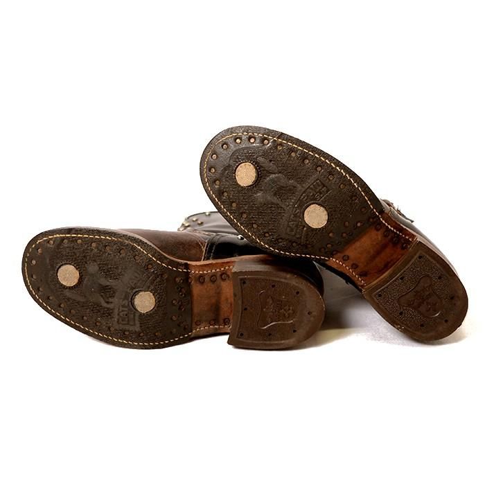 OLD STUDDED JEWEL ENGINEER BOOTS - 古着屋 ｜ mushroom
