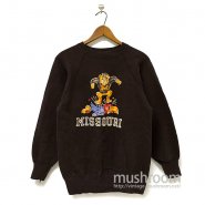 OLD COLLEGE SWEAT SHIRT WITH FLOCK PRINTED