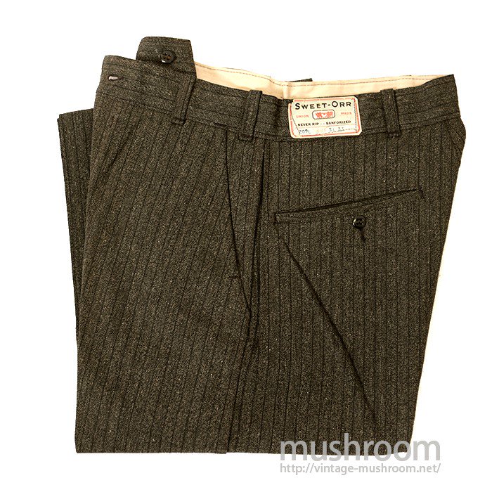 SWEET-ORR STRIPED COTTON WORK TROUSERS（ DEADSTOCK ） - 古着屋