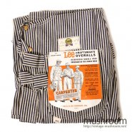 LEE W/KNEE EXPRESS-STRIPE OVERALLS WITH APRON（ DEADSTOCK ）