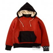 W/FACE TWO-TONE AFTER HOODY  SWEAT SHIRT（ NON-WASHED/MINT ）