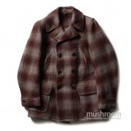 MONARCH DOUBLE-BREASTED PLAID WOOL COAT