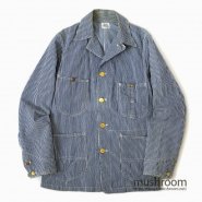 Lee HICKORY-STRIPE COVERALL UNION MADE BY LEE BUTTON 