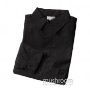 BIG YANK BLACK COTTON WORK SHIRT WITH CHINSTRAP 15/DEADSTOCK 