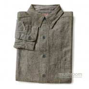 OLD ONE-POCKET PULLOVER WOOL SHIRT WITH CHINSTRAP（ 14 1/2/DEADSTOCK ） 