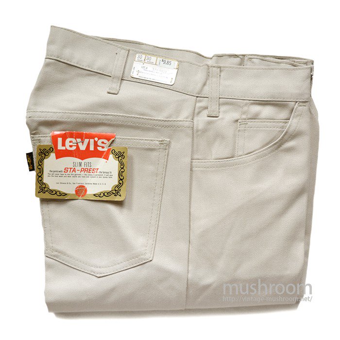 LEVI'S 518 BIGE STA-PREST SLIM FITS PANTS（ W30/L30