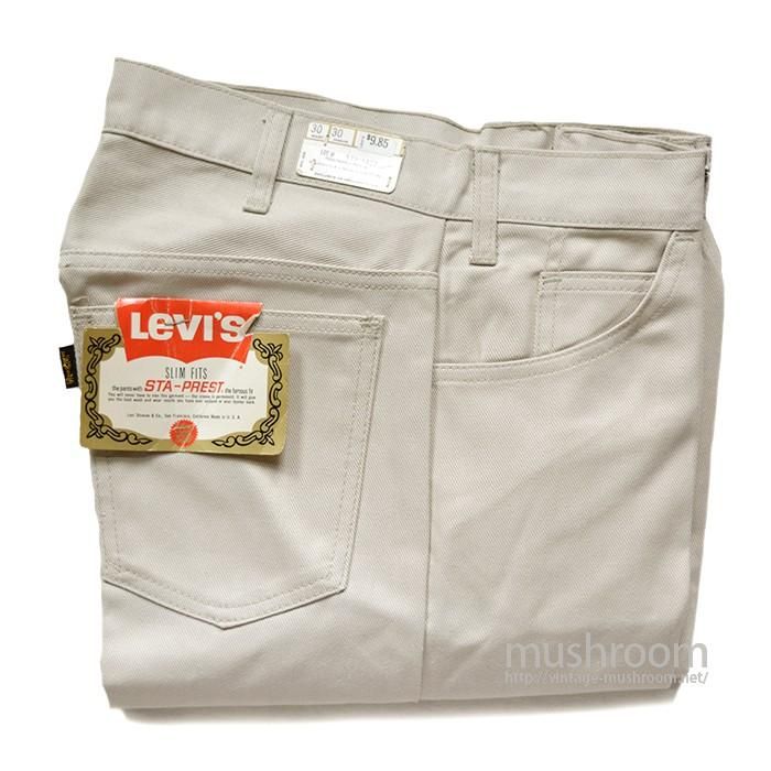 LEVI'S 518 BIGE STA-PREST SLIM FITS PANTS（ W30/L30/DEADSTOCK ...