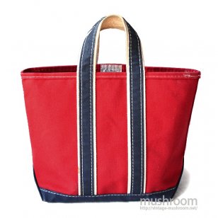 L.L.BEAN DELUXE TOTE BAG RED/NAVY/MINT 