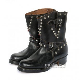 OLD STUDDED ENGINEER BOOTS DEADSTOCK 