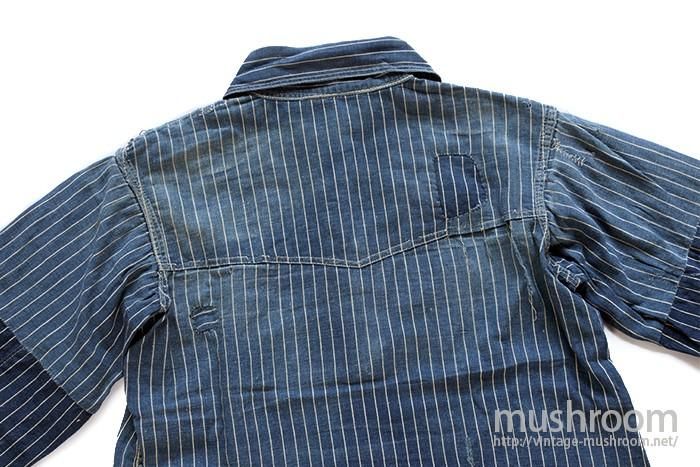 INDIGO STRIPE WORK SHIRT（ STIFEL FABRIC ） - 古着屋