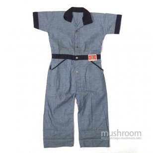 STAR UNION OVERALL CHAMBRAY PLAYSUIT DEADSTOCK 