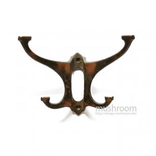 OLD JAPANNED CAST IRON HOOK